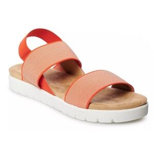 Women’s Koi Orange, Cushiony Slip On Sandals